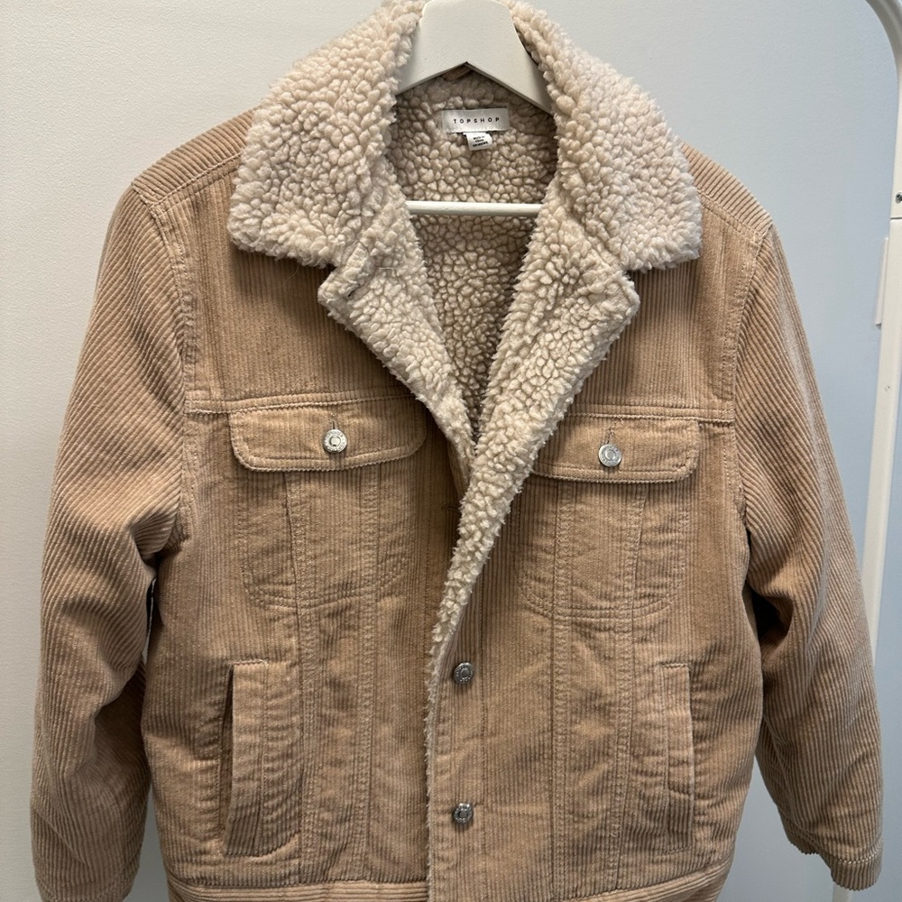 Topshop Cream Sherpa Jacket